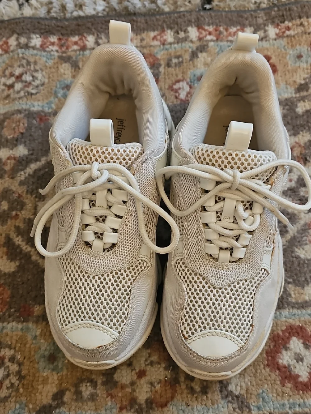 JEFFREY CAMPBELL 'Lo Fi' Sneakers White Size 7.5M Very Good Pre-owned!